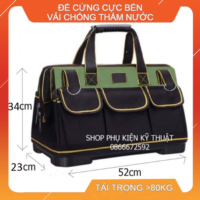 Túi đựng đồ nghề kỹ thuật 22inch đế cứng vải chống thấm nước