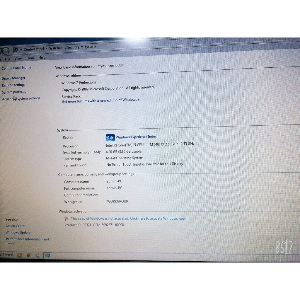 Laptop dell P05G i5 M540 hàng dùng văn phòng học tập rất tốt