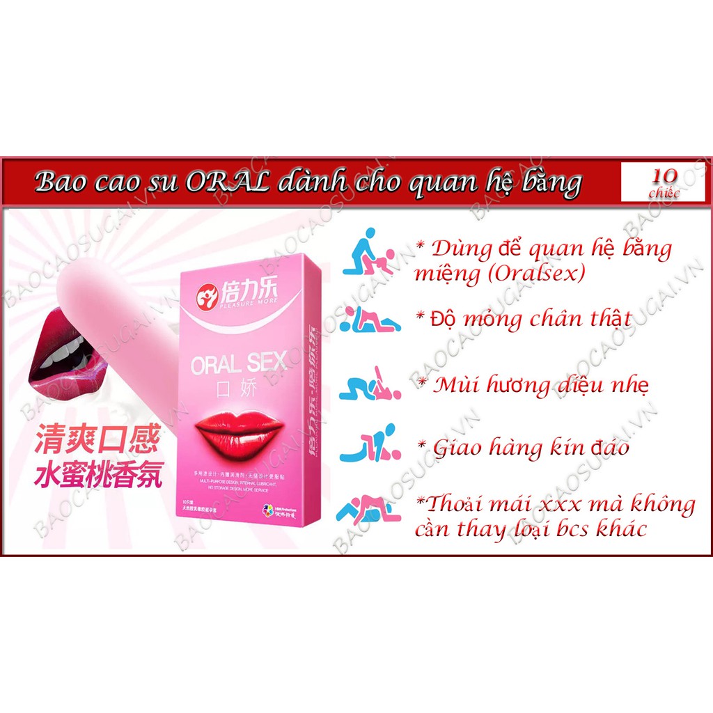 Bao cao su ORAL sex dành cho quan hệ bằng miệng tạo cảm giác an toàn có hương dâu