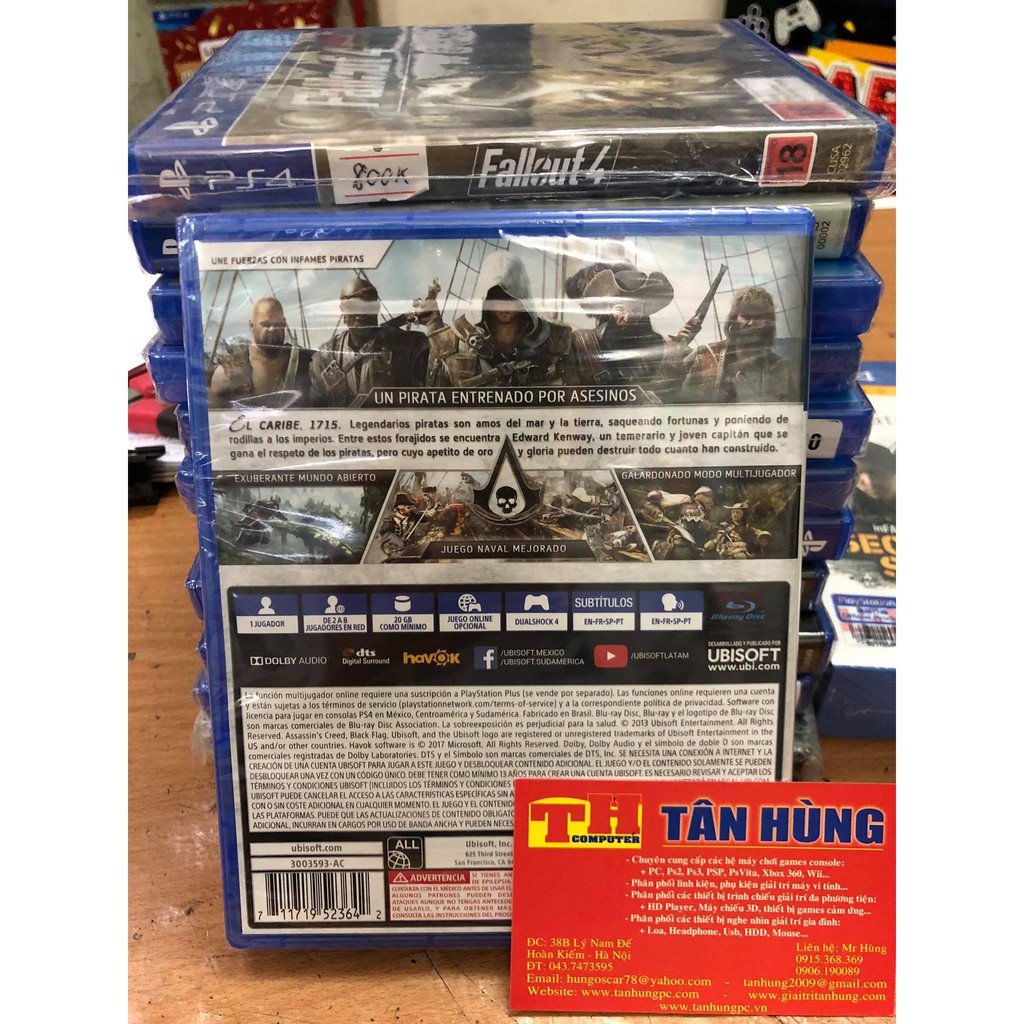 Đĩa Game Ps4 Assassin's Creed IV Black Flag