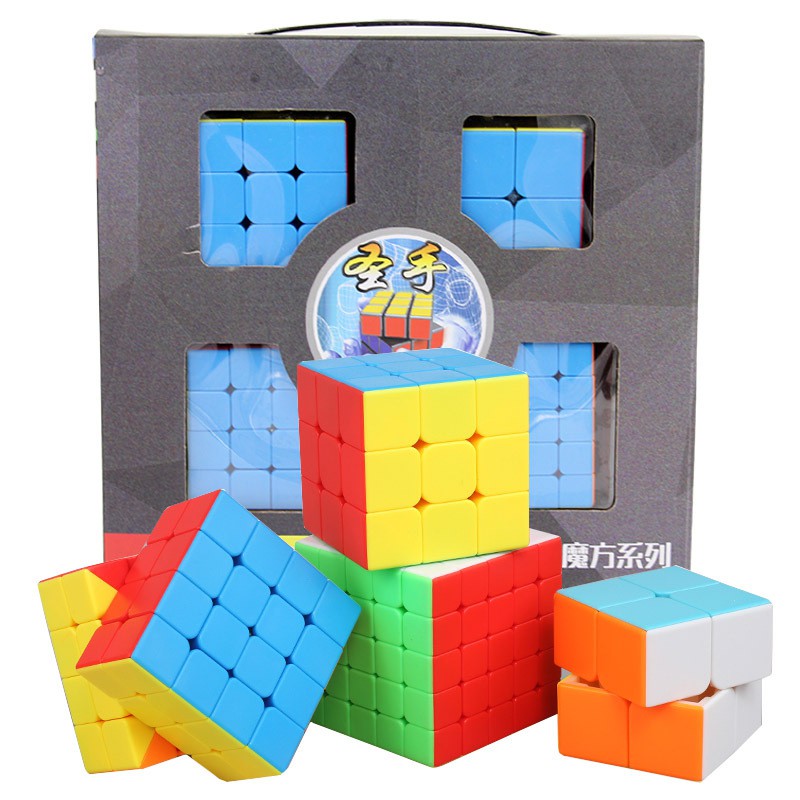 ❤️ HOTSALE ❤️ Combo Hộp 4 Rubik SENGSO LEGEND 2x2 3x3 4x4 5x5 Xoay trơn mượt, bẻ góc tốt