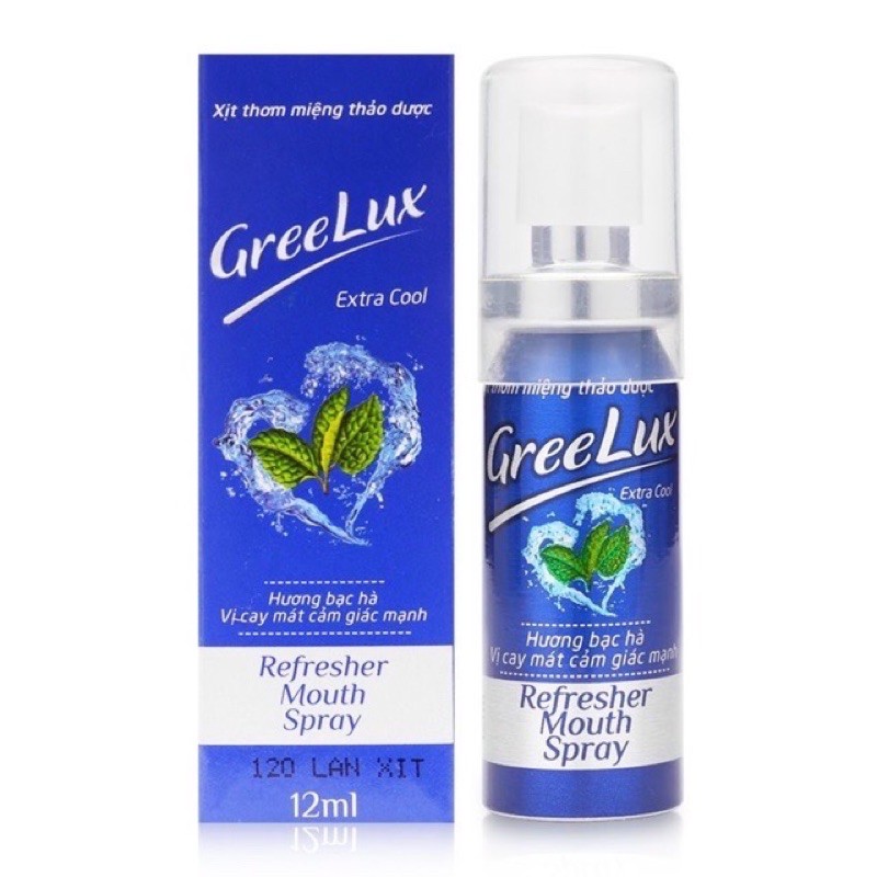 Xịt thơm miệng Greelux Extra Cool Thảo Dược 12ml - Chính hãng -