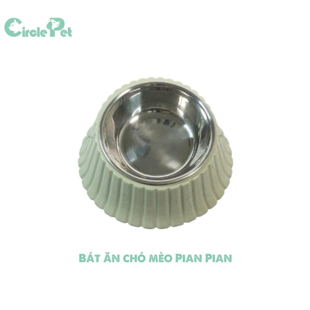 Bát Ăn Chó Mèo Pian Pian Chất Nhựa Cao Cấp Kiểu Dáng Quý Tộc Nhiều Màu Sắc - Circle Pet