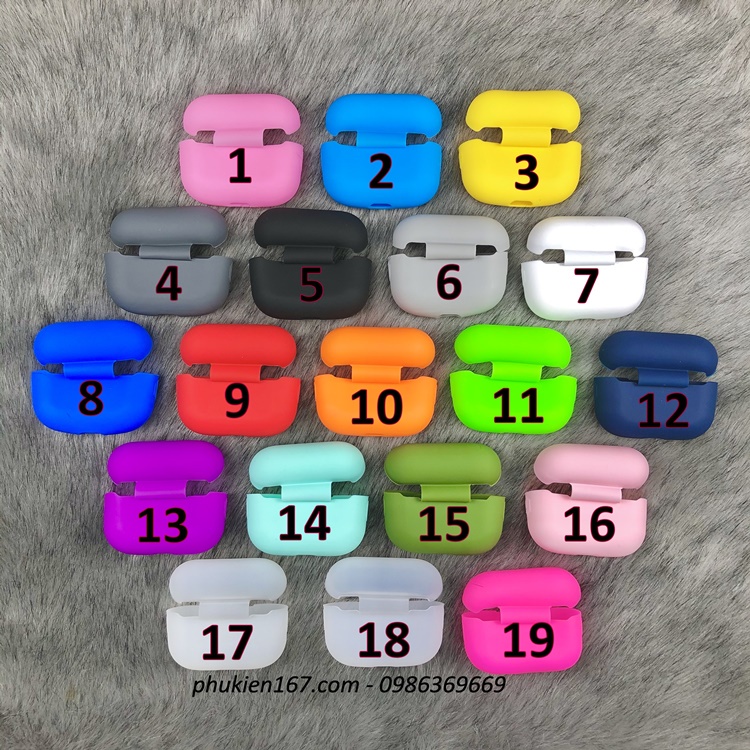 [Case Airpods cơ bản] Ốp bảo vệ cho tai nghe Airpods 1/2/3/Pro, i12, i27... Chất liệu silicone dẻo - Nhiều màu sắc