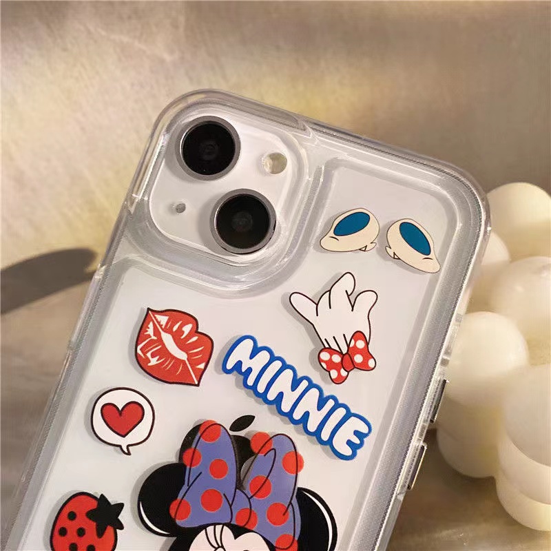 Ốp Điện Thoại Trong Suốt Họa Tiết Hoạt Hình Mickey Minnie Cho iphone 11 13 7 8 Plus 12 13Pro Max X XS Max 7 8 SE 2020