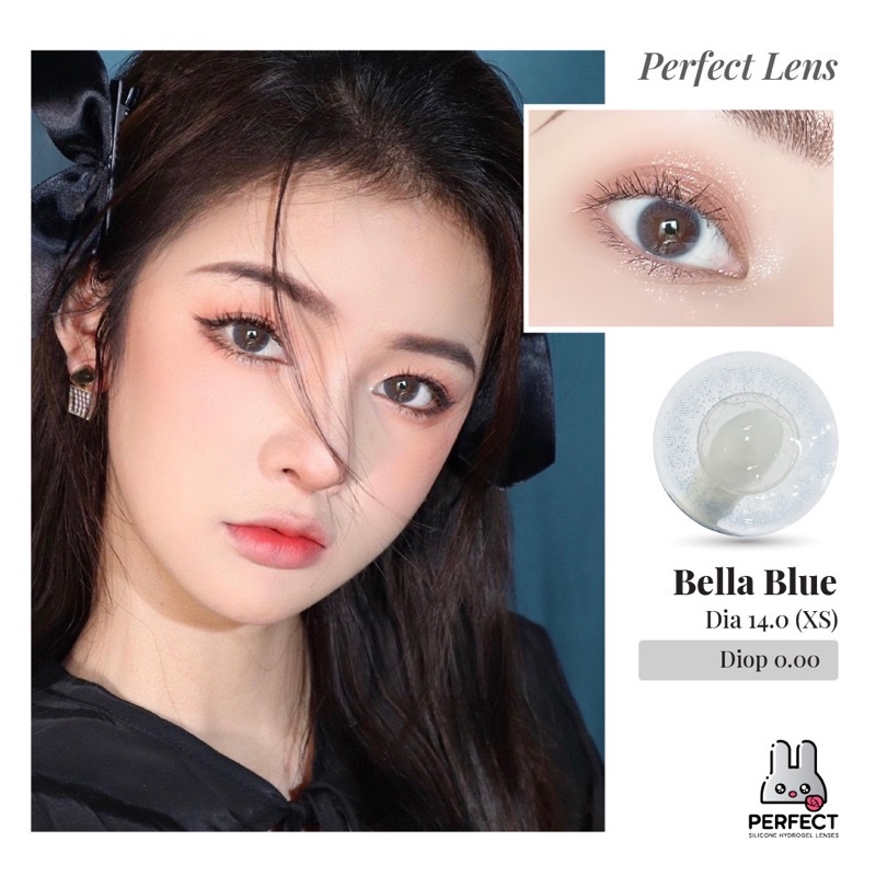 Lens ẢNH MẮT THẬT , Kính Áp Tròng Có Cận và Không Cận , BELLA BLUE 14.0 XS , Hạn Sử Dụng 1 Năm , Giá Sale