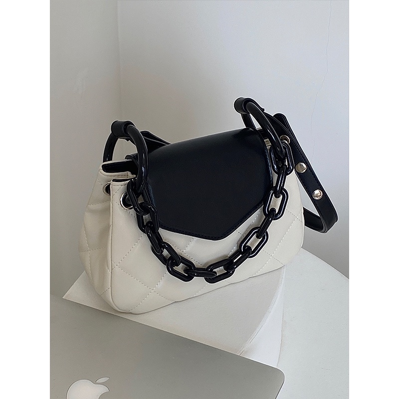 Túi Đeo Chéo Thêu Họa Tiết Hình Thoi Phong Cách Mới Cho Nữ