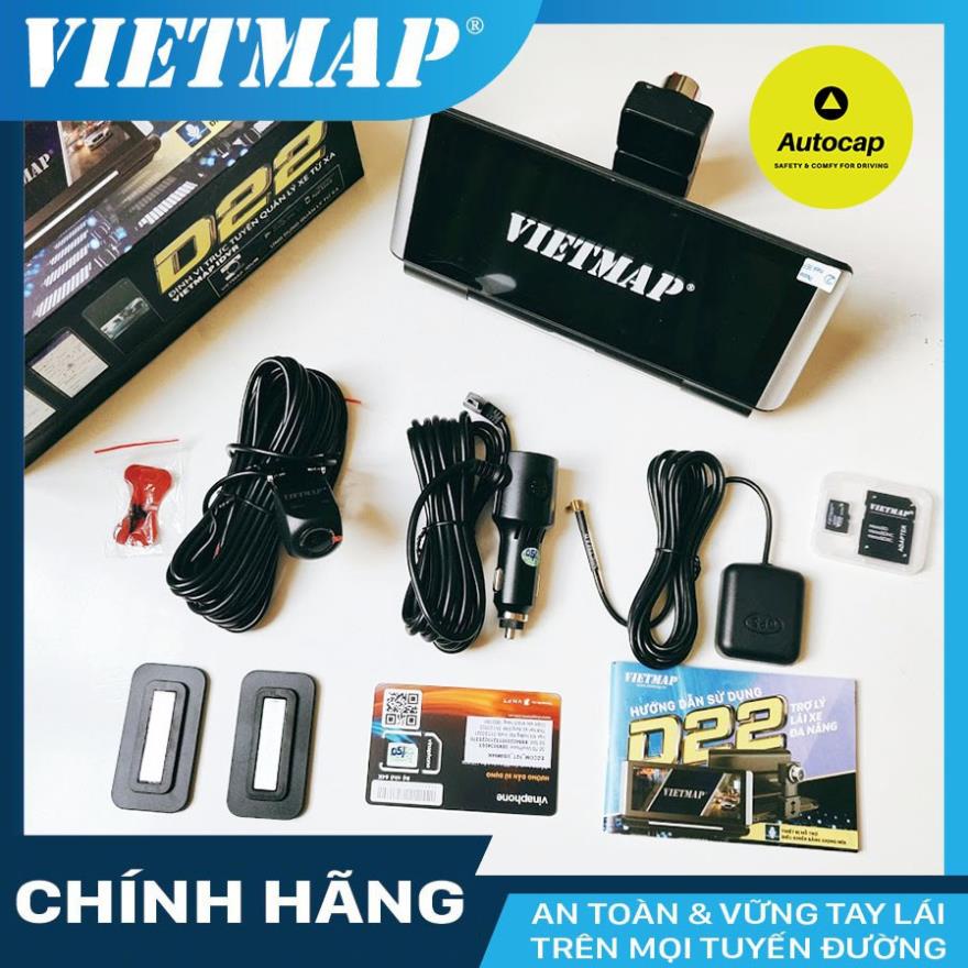 Camera hành trình VIETMAP D22 cho xe ô tô- Dẫn đường S1-Phát Wifi-KM thẻ nhớ 32/64/128GB, SIM 4G | BigBuy360 - bigbuy360.vn