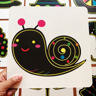 Thẻ thị giác sơ sinh size to 21cm Thẻ đen trắng thẻ màu sắc Flashcards