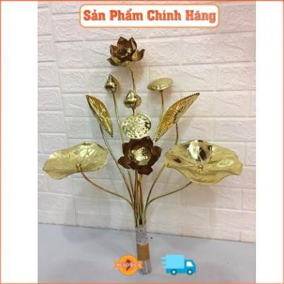 Hoa sen đồng thờ. Size to. Đồ thờ cúng bằng đồng