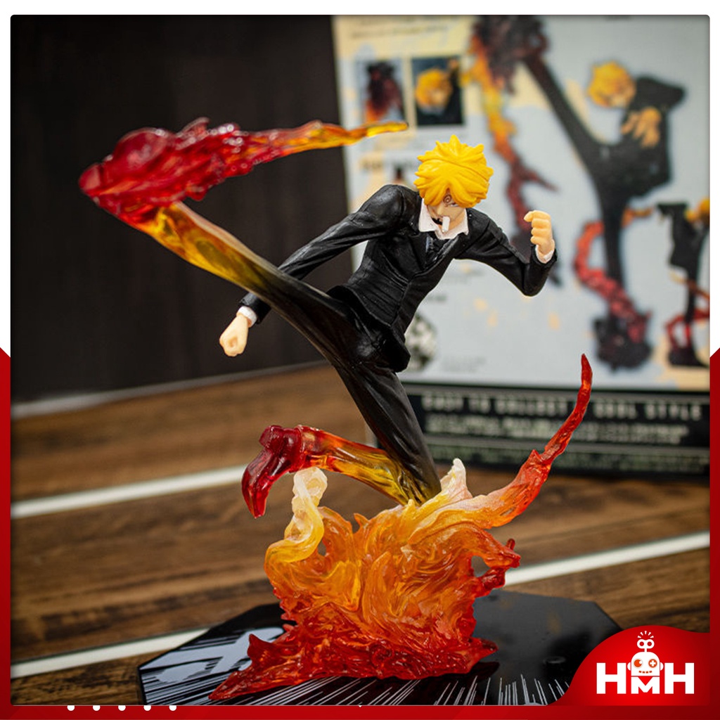 Mô hình One Piece Sanji, Mô hình Sanji Chân Đen tung cước, Figure One Piece Sanji cao 16cm chất liệu nhựa PVC cao cấP