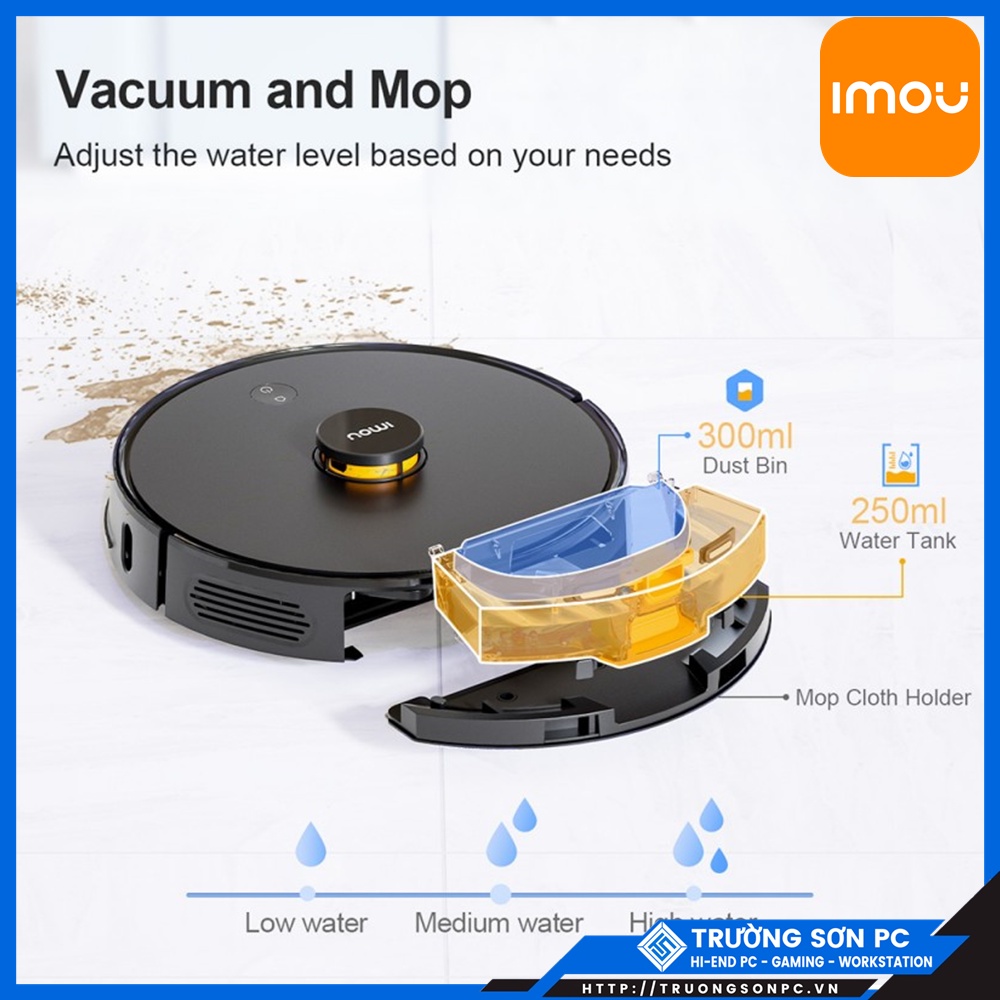Robot Hút Bụi Thông Minh IMOU Vacuum Cleaner RV-L11-A Lực Hút 2700PA, Tự Động Đi Đổ Rác | Vỏ Case SAMA ESport-2