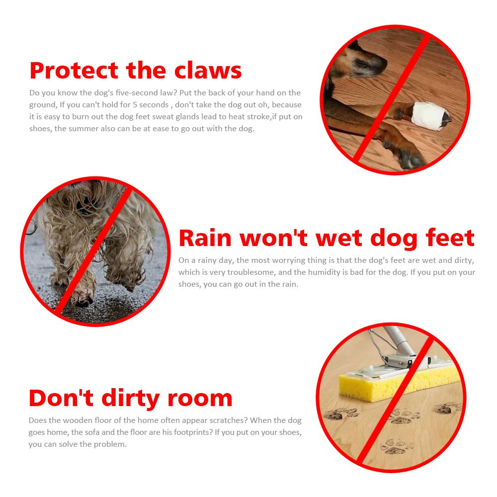Set 4 Giày Boot Chống Thấm Nước Chống Trượt Giữ Ấm Mùa Đông Cho Thú Cưng