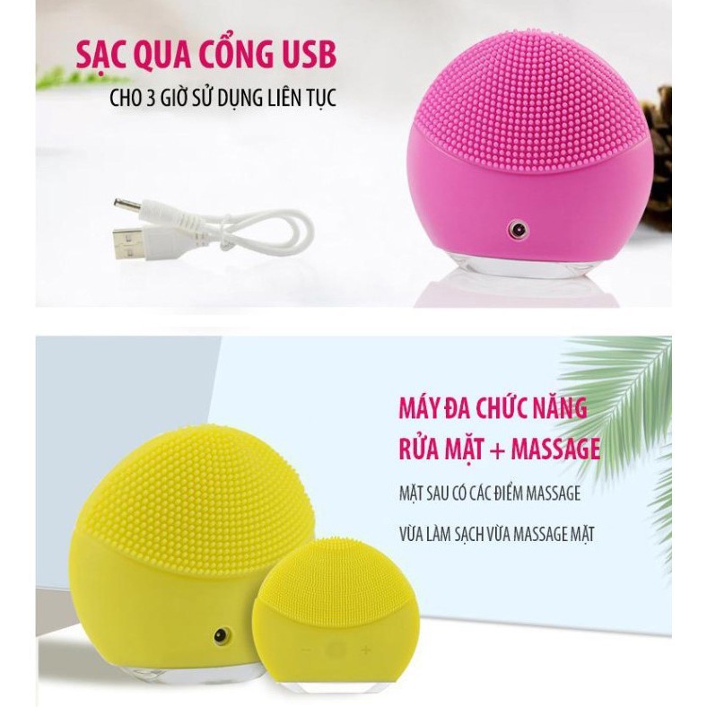 [ HCM SỈ= LẺ] 💖 Forever Lina Mini Cao Cấp 💖 Máy rửa mặt tạo bọt cầm tay, massage