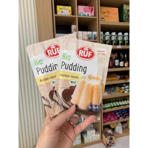 Bột Pudding Hữu Cơ Ruf Đức 40g Vị Vani Mẫu Mới Date 2/2024