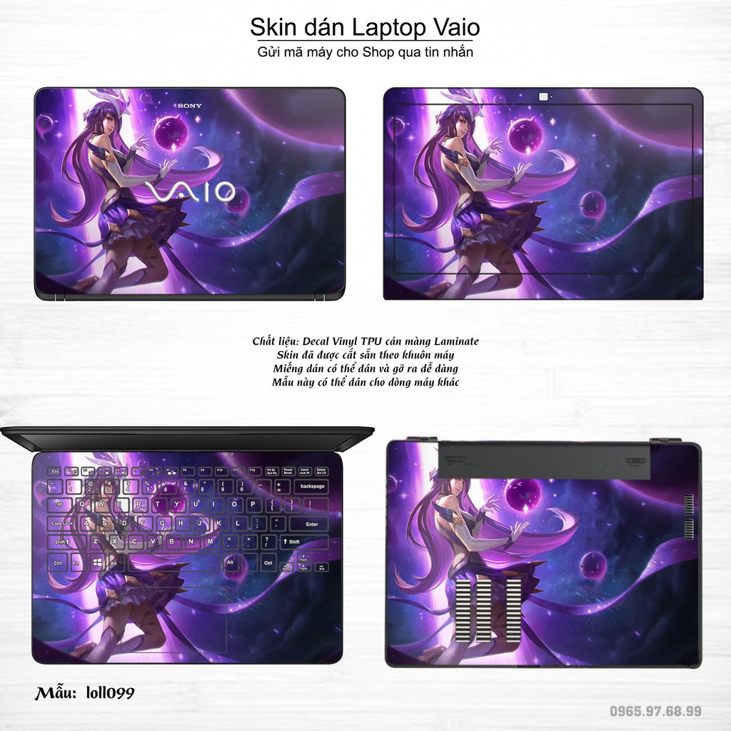 Skin dán Laptop Sony Vaio in hình Liên Minh Huyền Thoại nhiều mẫu 14 (inbox mã máy cho Shop)