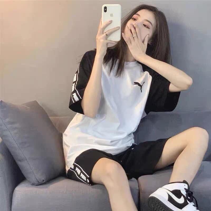 Sét Bộ Thể Thao Trơn Chất Xốp Tổ Ong Màu Trắng Trơn Unisex