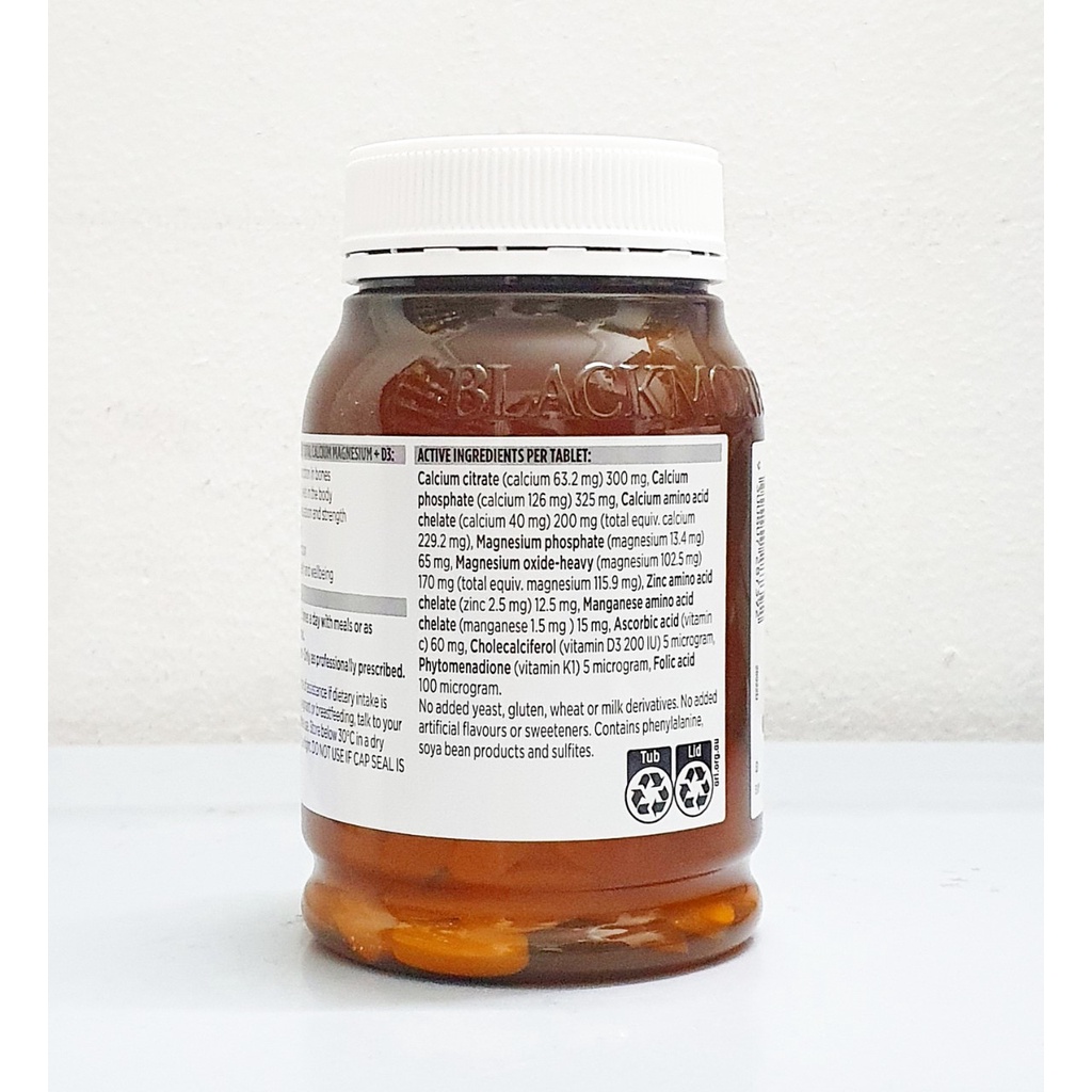 date 6/2024 - Viên uống Hỗ trợ xương khớp Total Calcium &amp; Magnesium + D3 hãng Blackmores Úc chai 200 viên