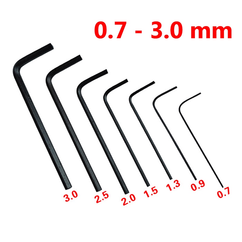 Bộ 7 Chìa Vặn Đai Ốc Lục Giác Mini 0.7mm-3mm
