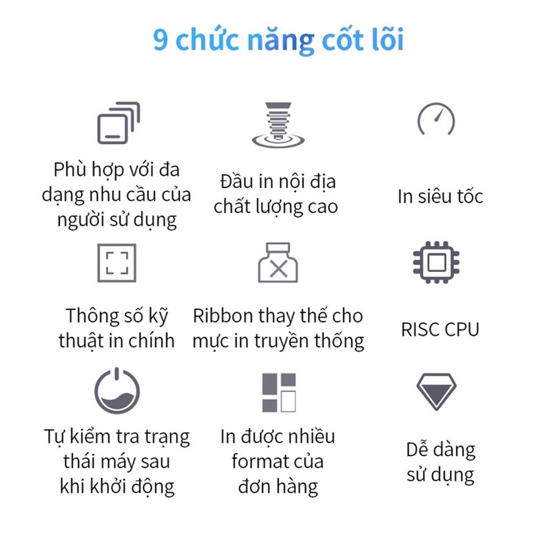 Máy in nhiệt Deli - Hàng nội địa Trung- Sản phẩm bán chạy hàng đầu Trung Quốc- Bảo hành 1 năm