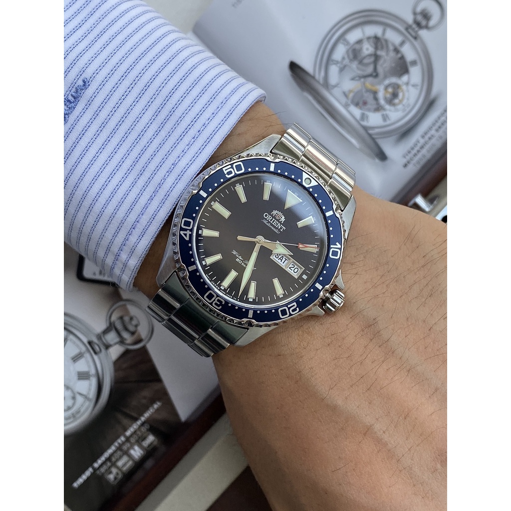 Đồng Hồ Nam ORIENT MAKO III BLUE RA-AA0002L19B Chính Hãng Tặng Dây Da Cao Cấp