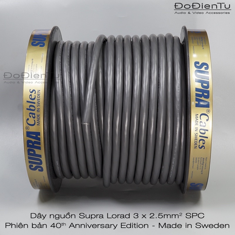 Dây nguồn Supra Lorad 3x2.5 SPC Silver - Anniversary Edition 40 years