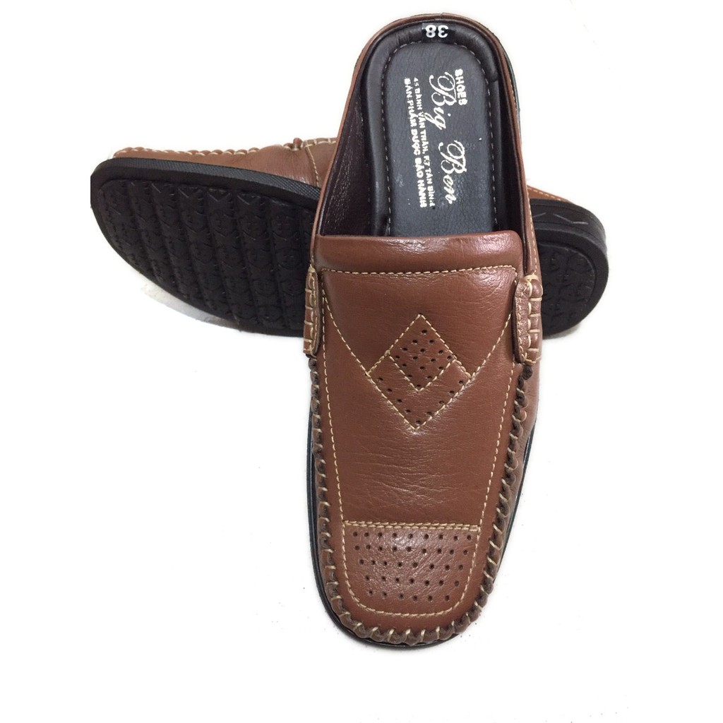 Dép SaBo Nam HKT Shop Da Bò Thật Cao Cấp SB259