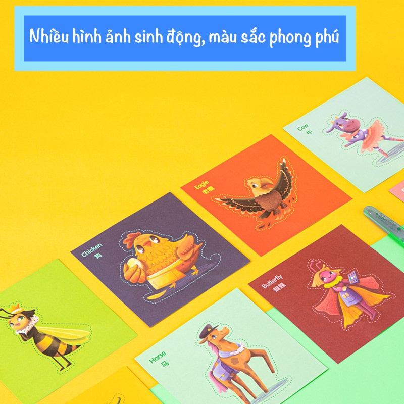 Bộ dụng cụ thủ công Deli gồm kéo và 200 tờ giấy thủ công - 83619/83620