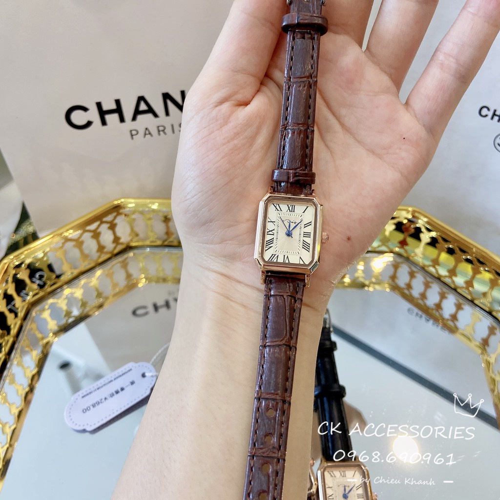 [Chính hãng] Đồng Hồ Nữ 21 Design Dây da mặt số vuông Da vân cá sấu | BigBuy360 - bigbuy360.vn