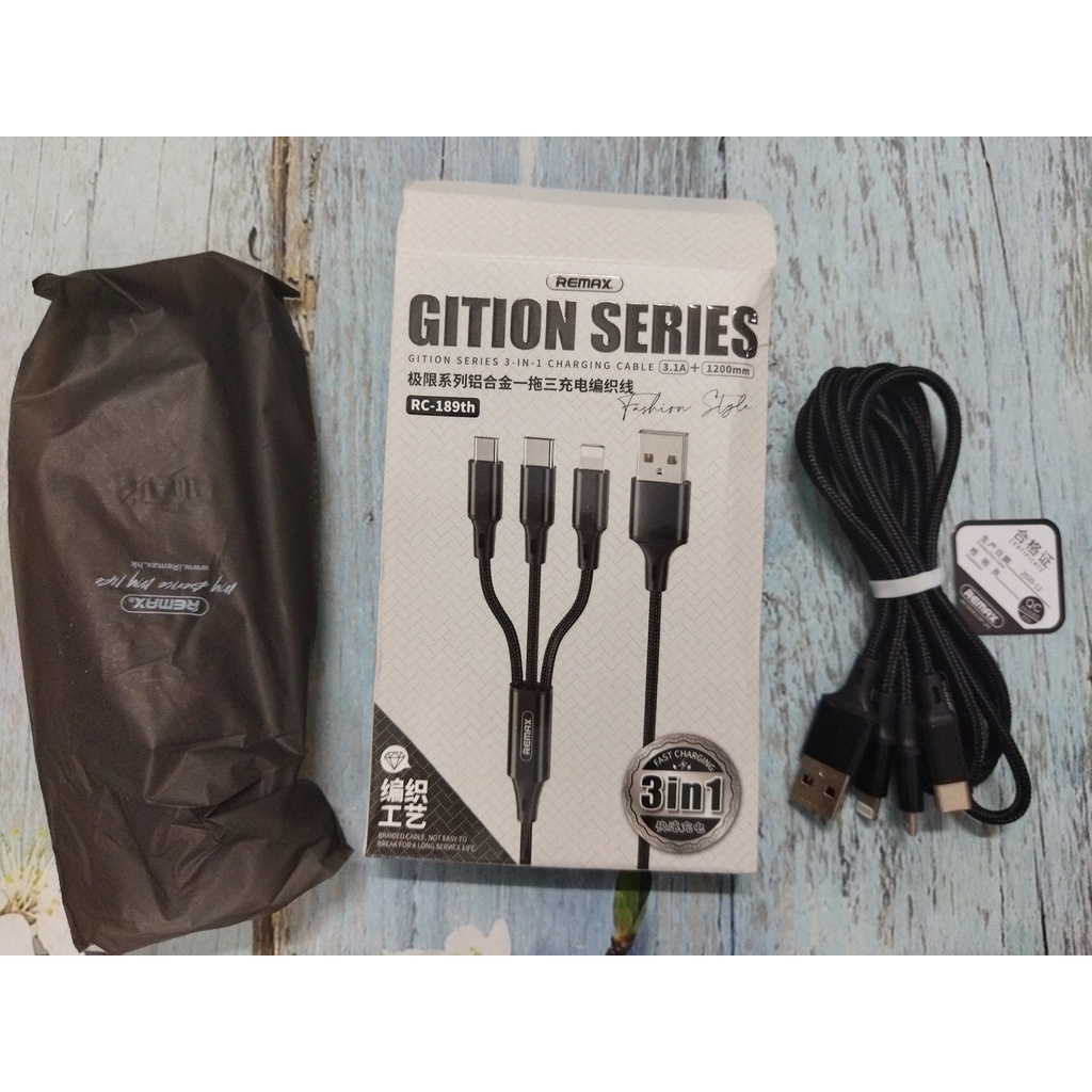 Cáp sạc 3 đầu Remax RC 189TH