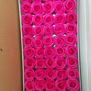 hộp 50 đầu bông hoa sáp 4 lớp, Hồng sáp thơm, hồng vĩnh cửu, quà tặng ý nghĩa.