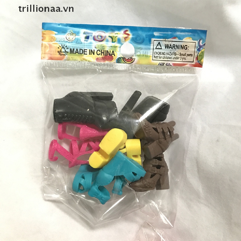 Set 5 Đôi Giày Cao Gót 29cm Dành Cho Búp Bê Đồ Chơi
