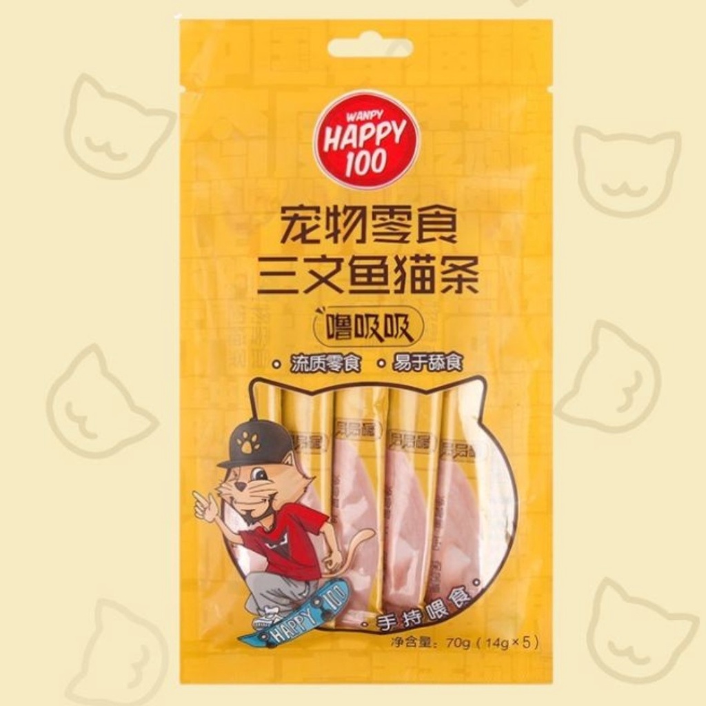 (Bình tân)(Hada petshop) Súp thưởng Wanpy Happy 100 (thanh 14gr)