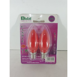 Cặp bóng đèn tròn led bulb Bi&bil E12 1W (công nghệ Nhật Bản, ánh ánh đỏ) - Điện Gia dụng Hoàng Kim