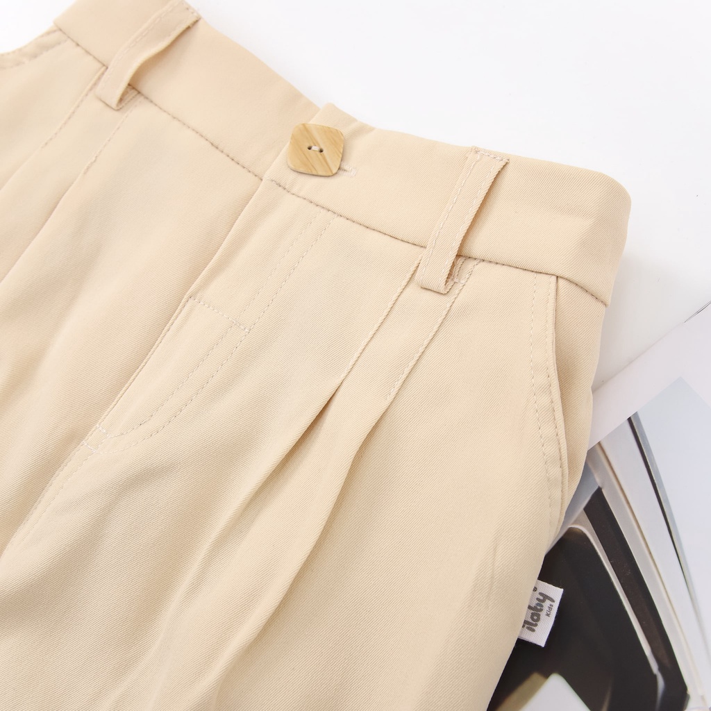 Quần đi học cho bé trai ILABY 2 ly lật chất liệu kaki [S30IB11820622]