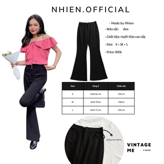 Quần tây công sở - quần tây loe nữ nhiennhienvintage BQ70