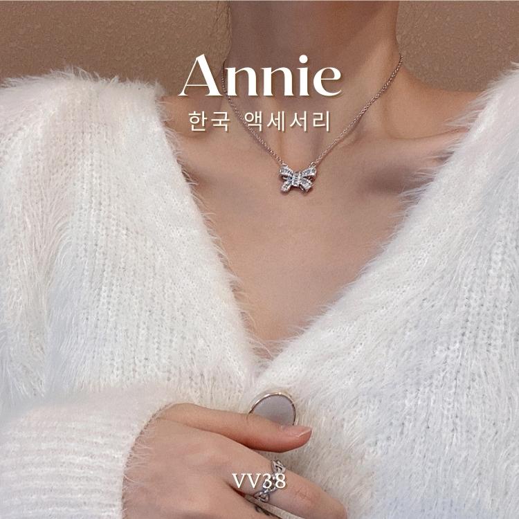 Dây chuyền nơ pha lê cao cấp thanh lịch dành cho nữ ANNIE VV38