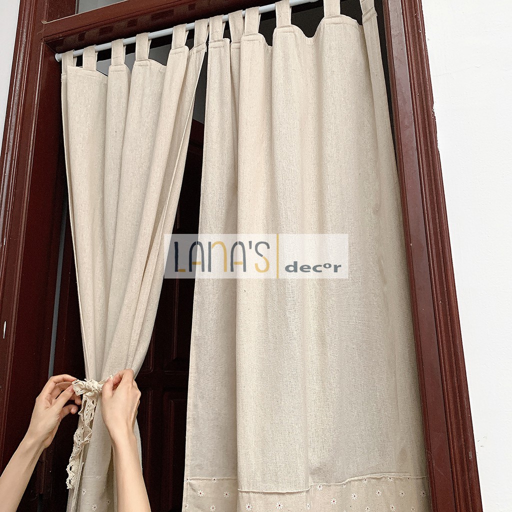 [ẢNH THẬT] Rèm Linen Mộc Phối Hoa Nhí Vintage Rèm Mộc Vintage Rèm Linen Hoa Nhí Vintage