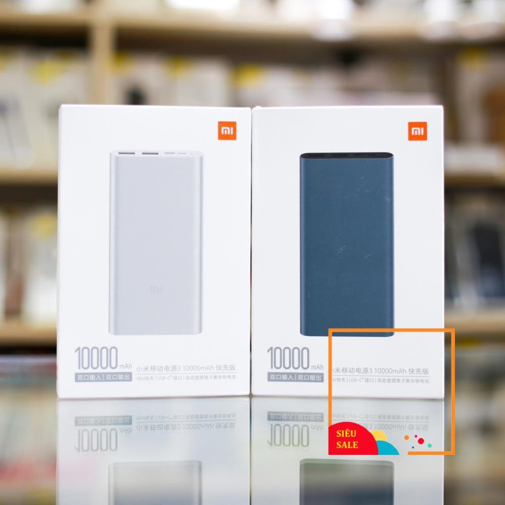 Cục Sạc Dự Phòng ⚡ CHÍNH HÃNG ⚡  XIAOMI GEN 3 10000mAh Dung Lượng Khủng, Sạc Cực Nhanh, Giá Cực Tốt