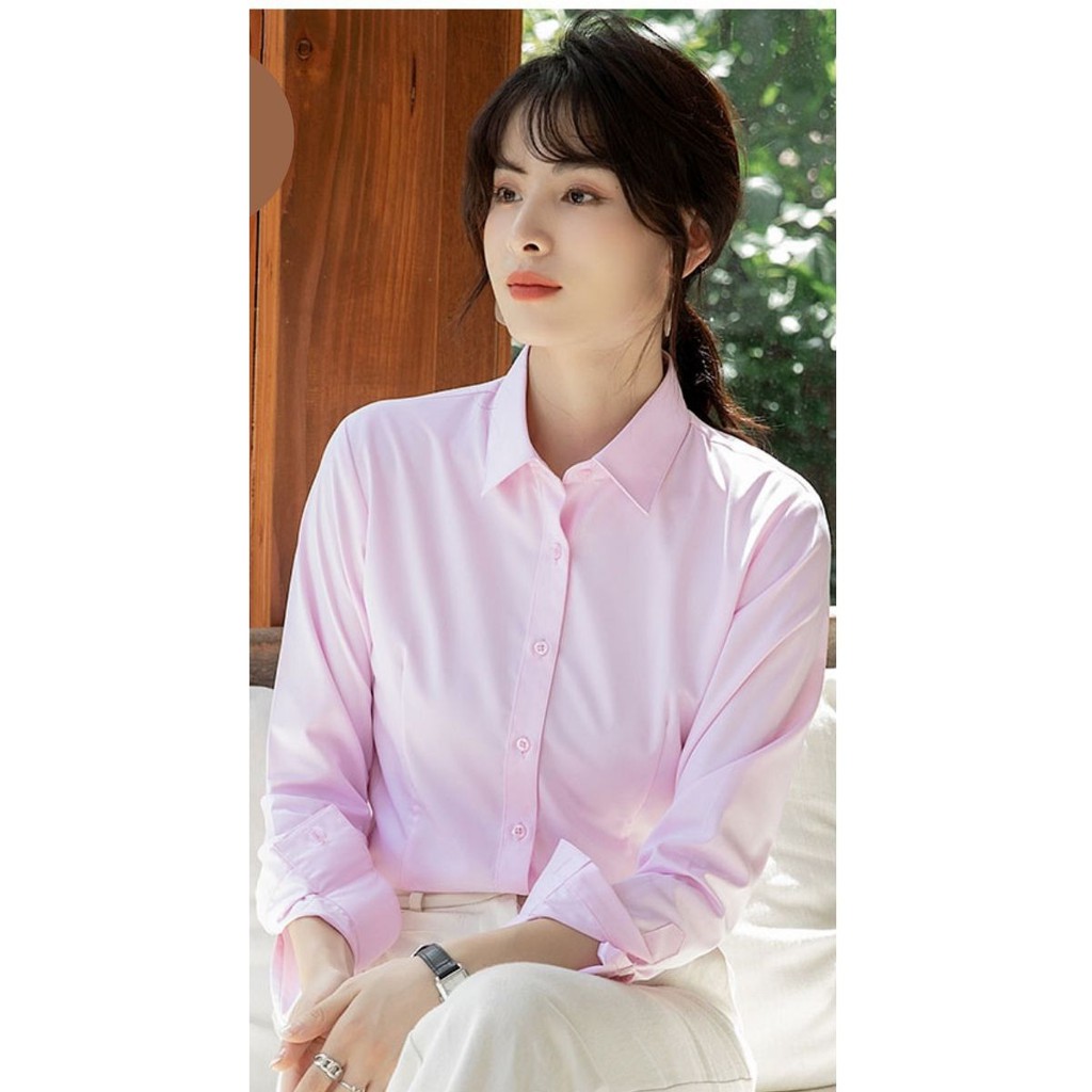 Áo sơ mi Công Sở Nữ Cổ Đức Phom Ôm Vừa, Sơ Mi Basic Nhiều Màu Quyên Fashion AA539