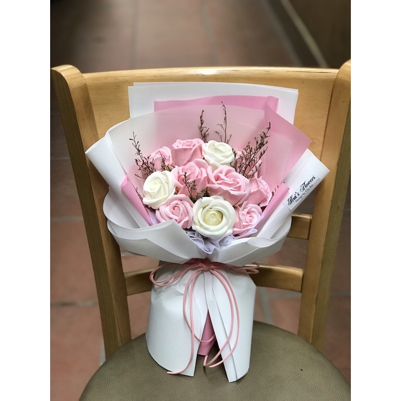 Bó hoa sáp Hàn Quốc 15 bông- Tặng thiệp