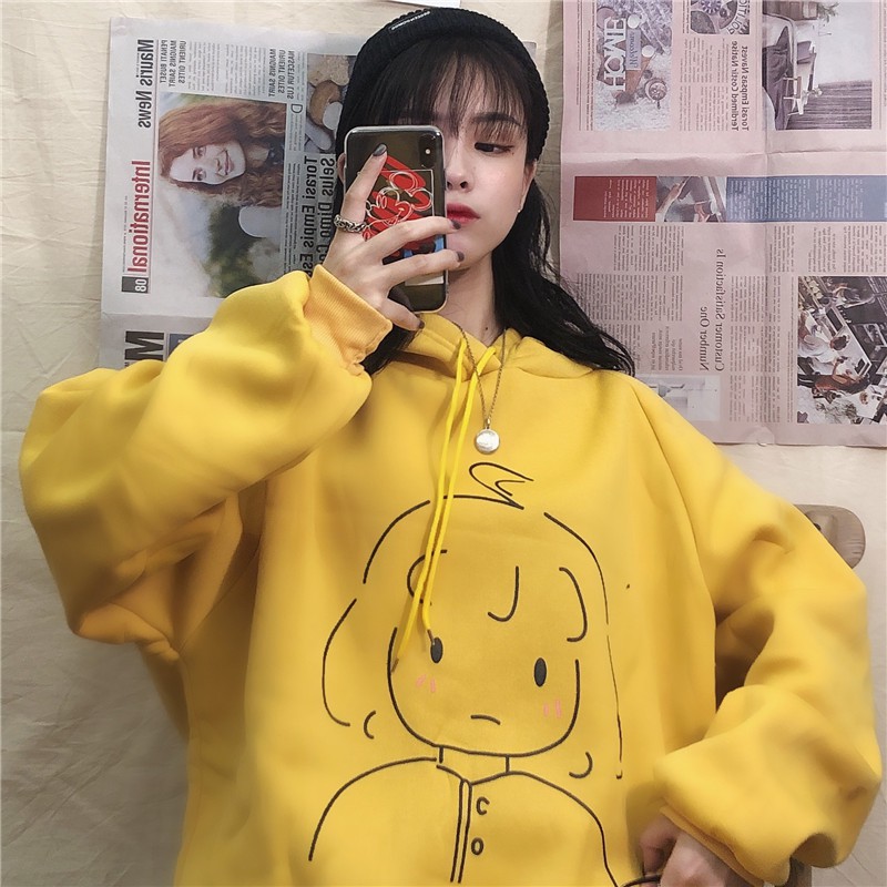 Áo hoodie nỉ 🚚 FREESHIP 🚚 Áo khoác hoodie nữ in hình cô gái mẫu mới 2020