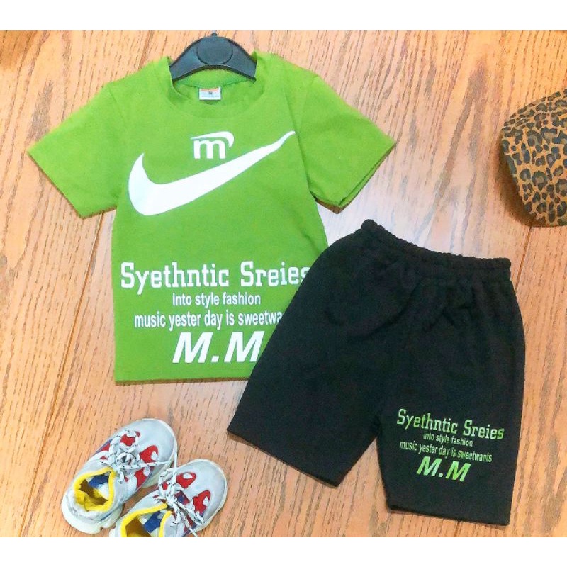 Bộ thể thao bé trai tay ngắn quần đùi thun cotton 4 chiều chính phẩm