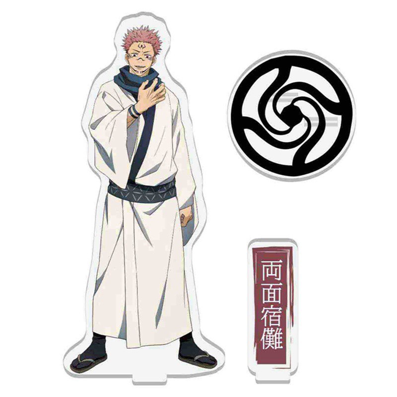 Mô hình trưng bày họa tiết nhân vật hoạt hình Jujutsu Kaisen Sukuna Itadori chất liệu acrylic trang trí bàn máy tính