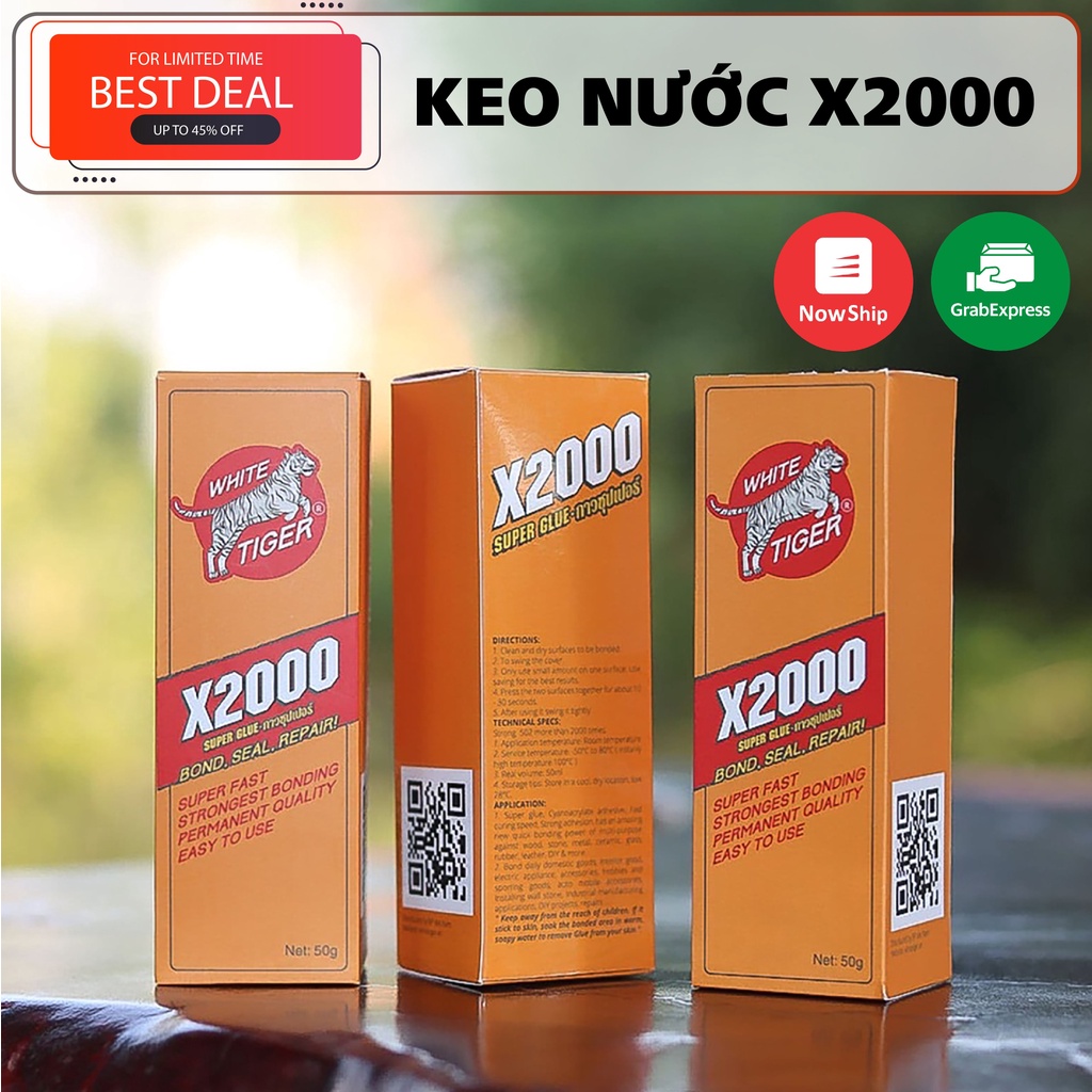 Keo dán đa năng siêu dính X2000 chống nước, loại cao cấp keo dán giày,dép,gỗ...