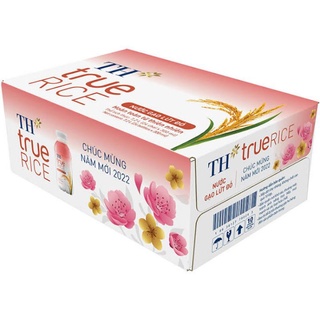 Thùng 24 chai nước gạo rang và nước gạo lứt đỏ th true rice 300ml