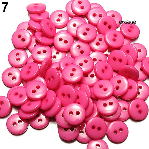 Set 100 nút nhựa 2 lỗ nhiều màu sắc bắt mắt