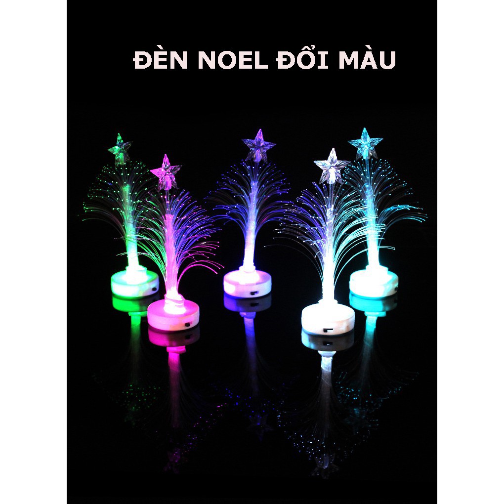 (SIÊU RẺ) Đèn LED Cây Thông Noel Sợi Quang