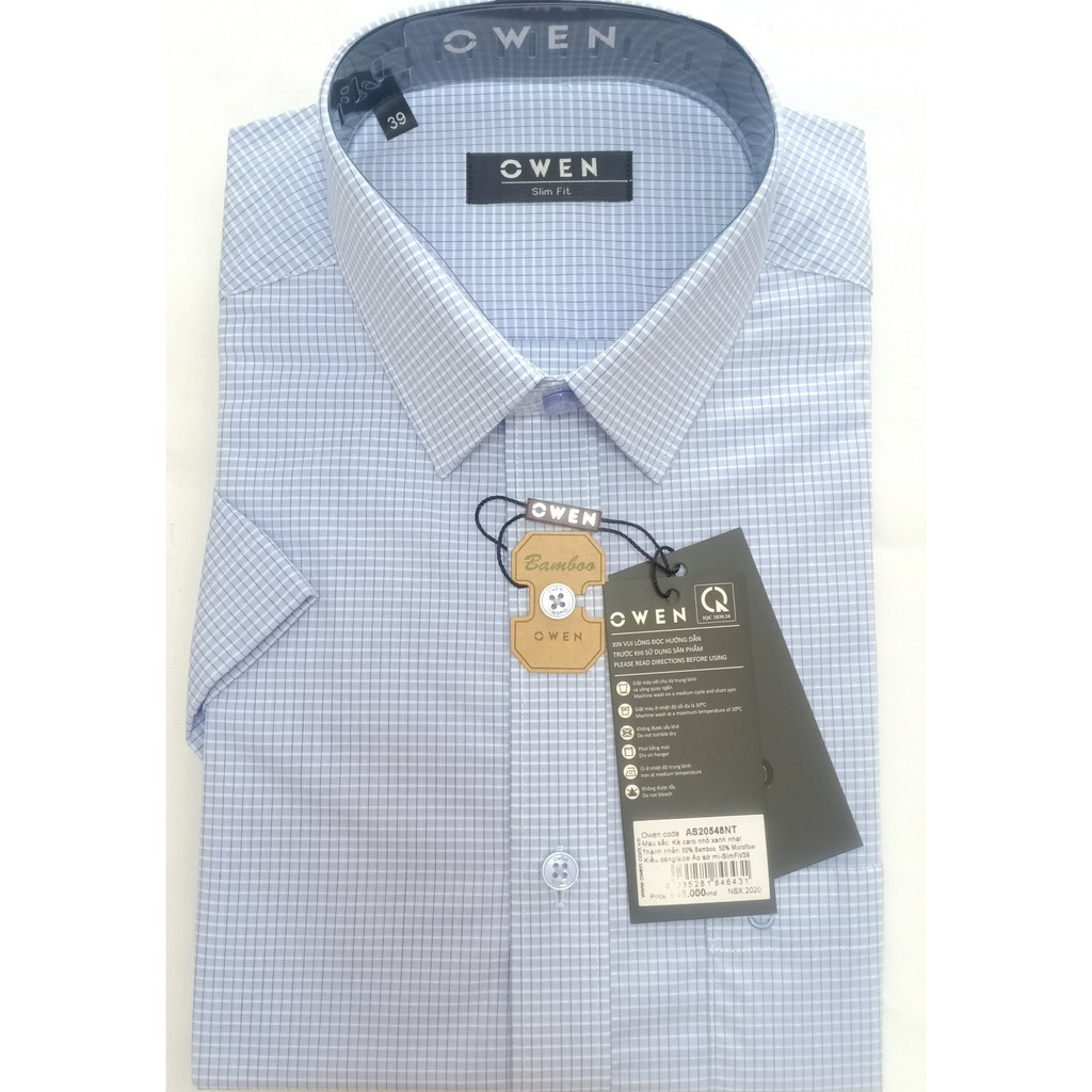 XẢ ÁO LẺ SIZE - Áo sơ mi Owen cộc tay 20548 size 38