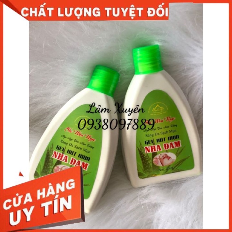 Gel lột mụn nha đam Sắc Như Ngọc 200g FREESHIP keo trắng, đục, độ hút mạnh dễ dàng lấy sạch mụn đầu đen, mụn cám